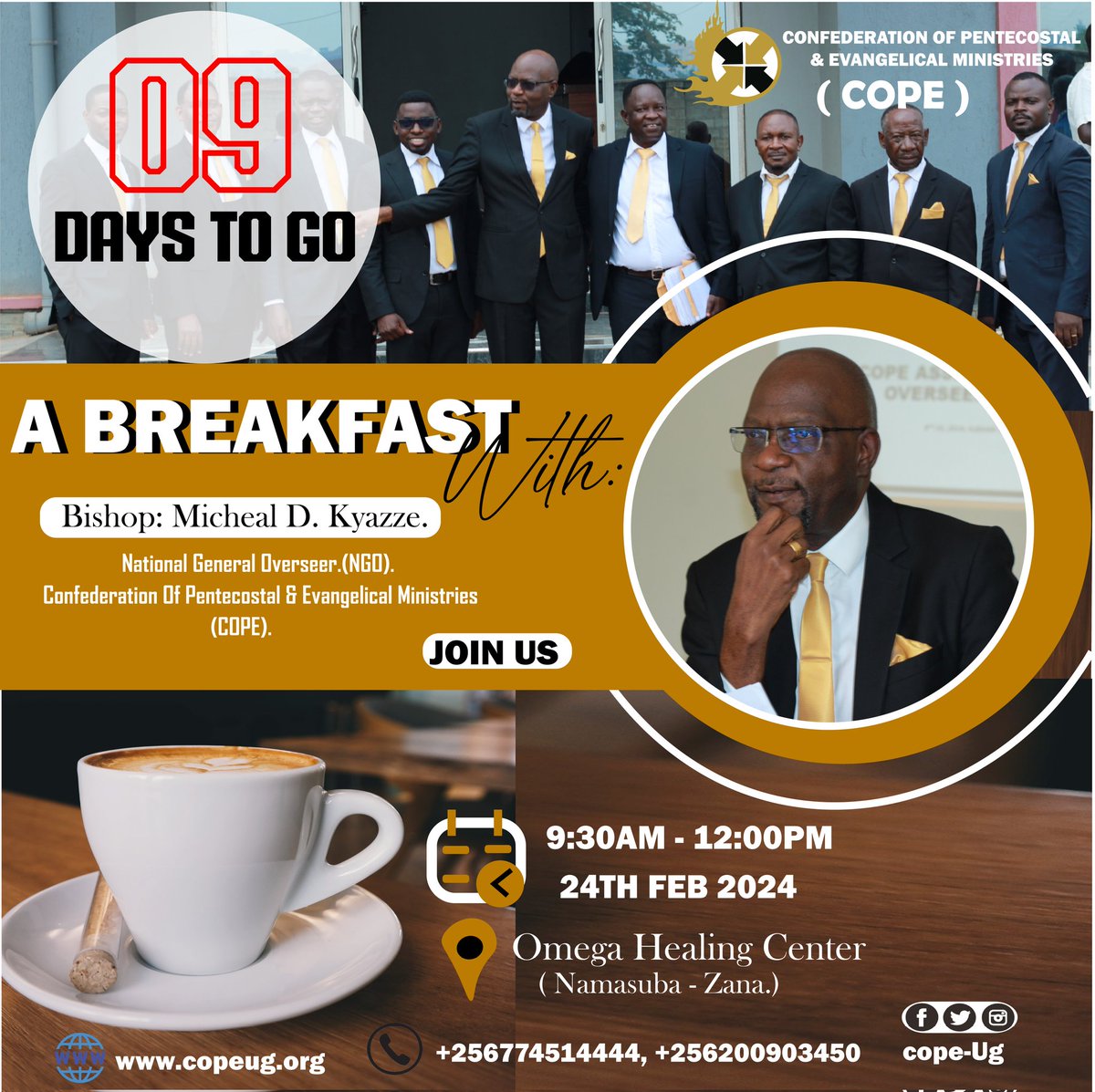 Cope_UG's tweet photo. 09 Days to go
Mark your calendar
#breakfastwithbishop
#centeringonchristandthechurch https://t.co/2kQfiCwPYx