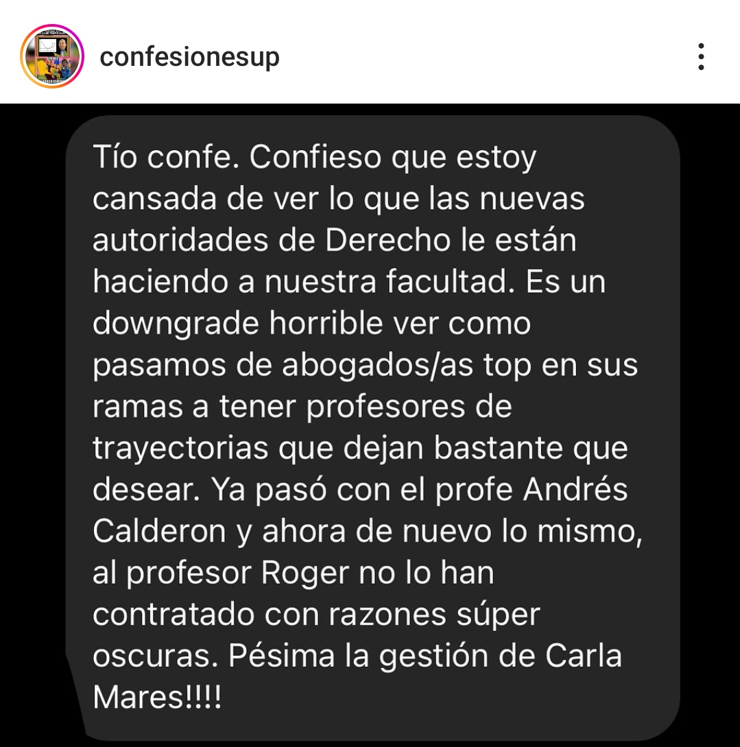 paolobenza's tweet photo. Hay una 'petit crisis' de imagen institucional en la Universidad del Pacífico -una de las más caras de Lima-, porque varios estudiantes están mostrando su descontento con recientes salidas e ingresos de profesores de la facultad de Derecho👇

La UP hasta S/5,244 mensuales en su https://t.co/tRw0WscLPM