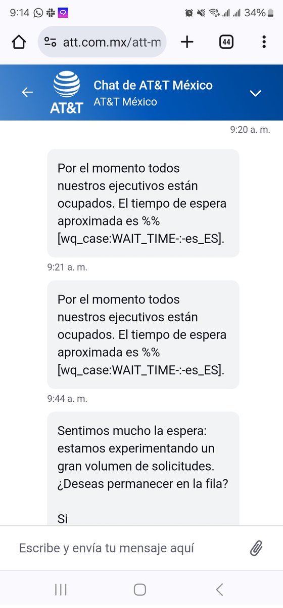 iriosp's tweet photo. @ATTMx @Profeco Espero su mensaje.  Espero no me dejen como en el chat https://t.co/DRgXJPvLIr