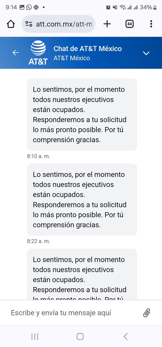iriosp's tweet photo. @ATTMx @Profeco Espero su mensaje.  Espero no me dejen como en el chat https://t.co/DRgXJPvLIr