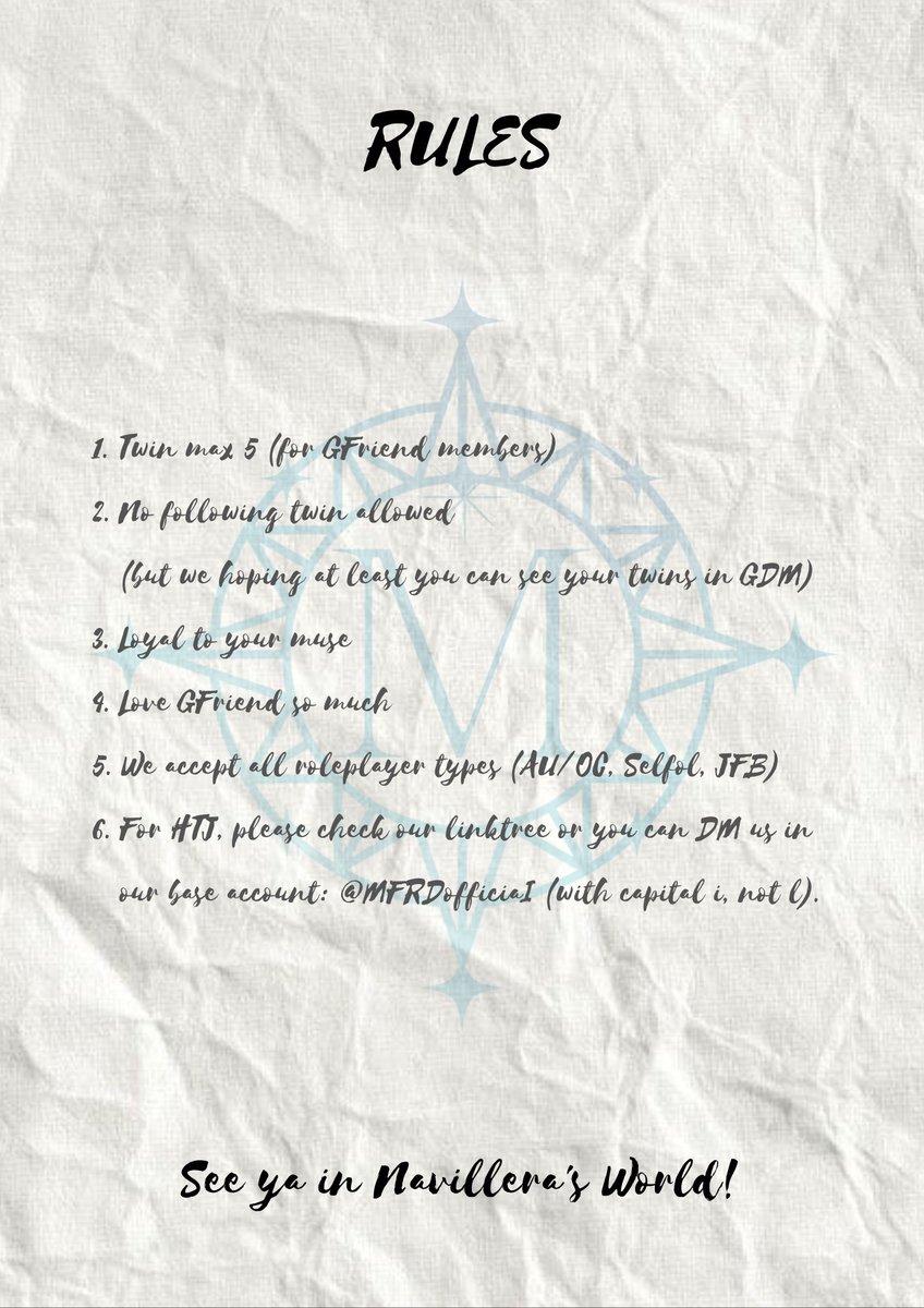 ㅤ

🔔 𝗠𝗙𝗥𝗜𝗘𝗡𝗗 : 𝗨𝗣𝗗𝗔𝗧𝗘

MFRIEND, dengan berbasis Guest Star GFriend tengah mencari wajah dibawah ini untuk menjadi bagian dari kami dan juga crew baru untuk menemani kami. Jika berminat, dapat membaca ALT terlebih dahulu!

Ditunggu kehadiran kamu!
ㅤ