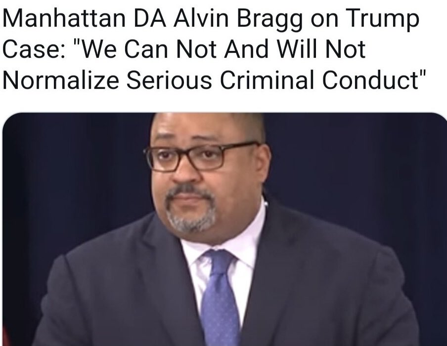 <a href="/neal_katyal/">Neal Katyal</a> Under NY state law it is a felony to falsify business records with an intent to defraud and to conceal another crime. That is exactly what this case is about- DA Alvin Bragg

#TakingDownTrump #TrumpIsACriminal #TrumpForPrison