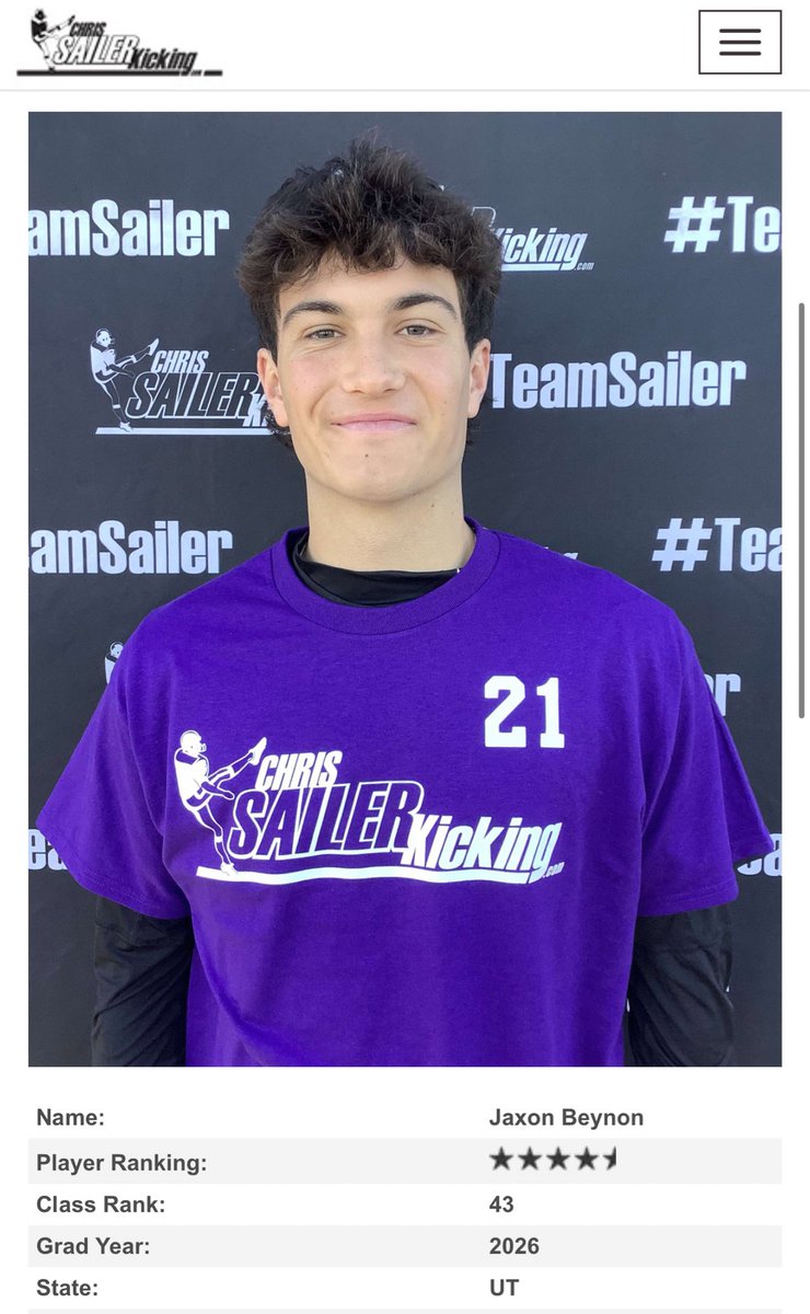 RogueKicking's tweet photo. Jaxon is the real deal!! Going to have a huge Junior Season, already ranked as a 4.5 ⭐️ kicker as a sophomore! Looking forward to seeing him compete here in Utah and at the @chrissailerkicking Underclassmen invitational! https://t.co/wMBw7eWpiO