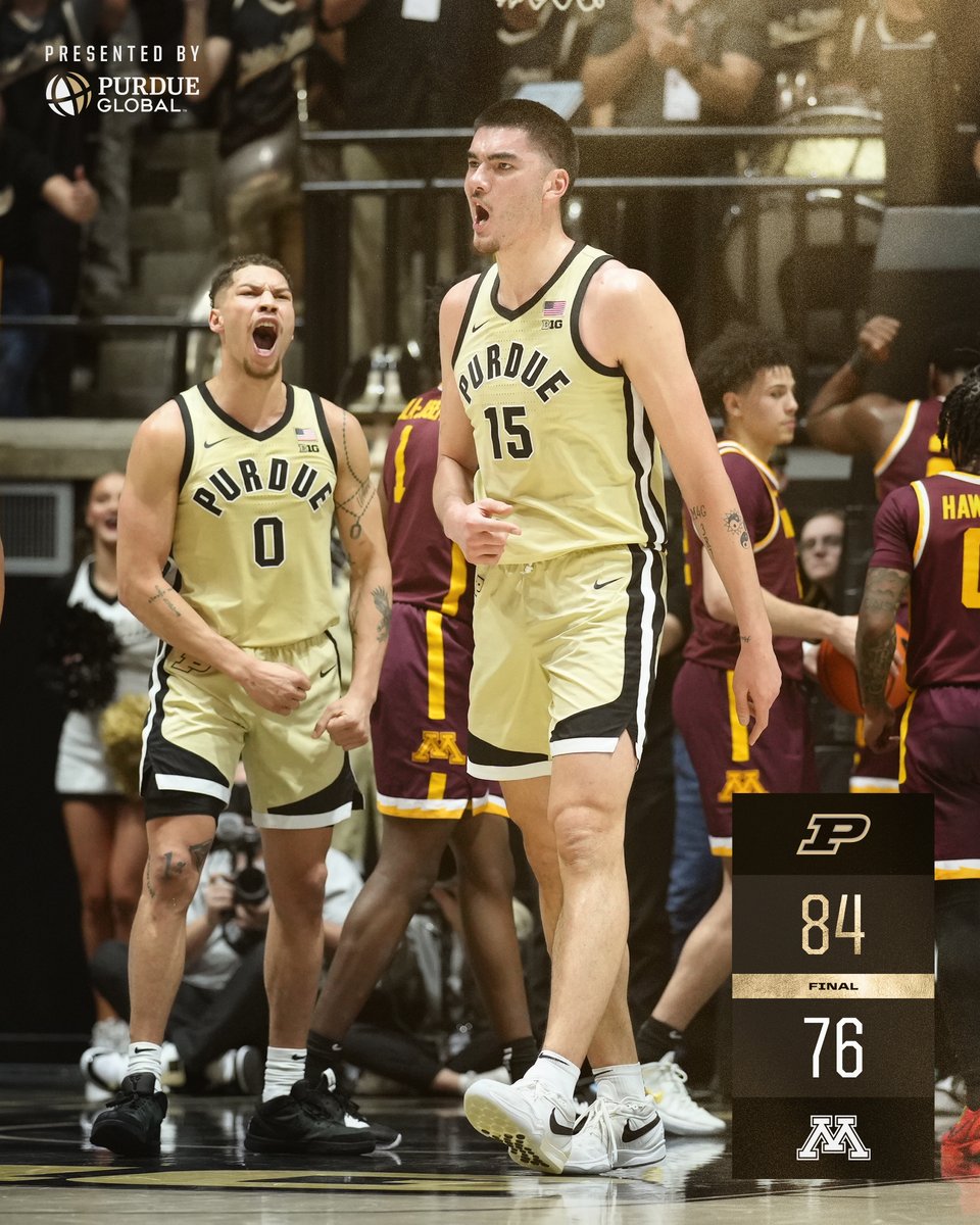 💥💥💥 FINAL 💥💥💥

Getting everyone's best shot from here on out. Outscored 'em by 16 in the second half. 

✅: Edey -- 24 pts, 15 rebs
✅: Smith -- 16 pts, 9 asts, 8 rebs
✅: Gillis -- 14 pts, 4 rebs, 3 asts