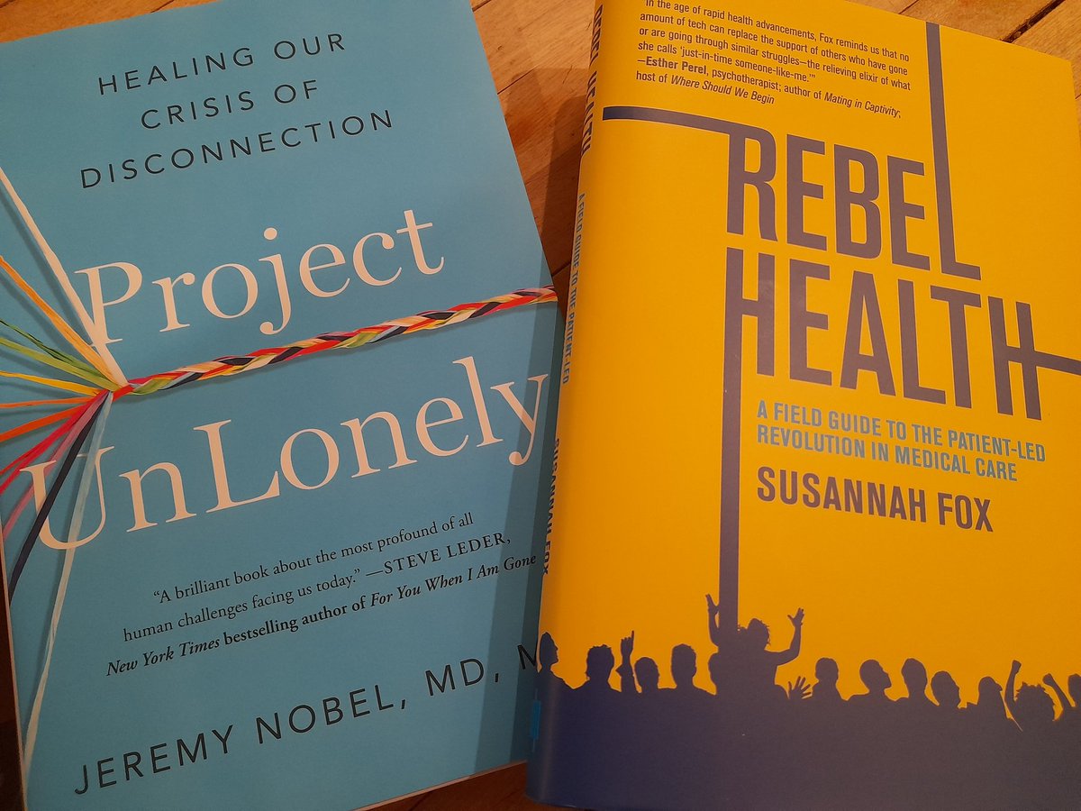 boltyboy's tweet photo. What a thrill! Two books by two great friends, @SusannahFox's #RebelHealth and @JeremyNobel1's #ProjectUnlonely show up on the same day. I'm looking forward to interviewing both of them, so I'd better start reading... https://t.co/UFMdfecCN5