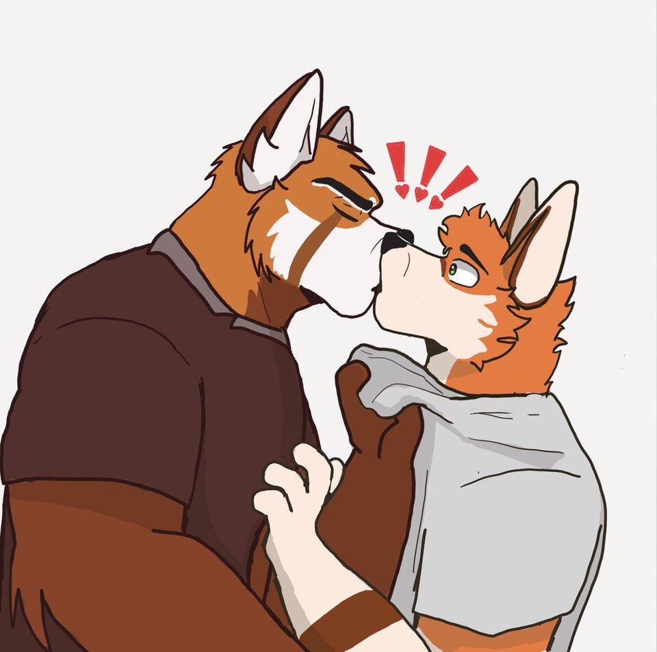 4/4
Kiss is the solution of all problem 🥰💜

#furry #fursona