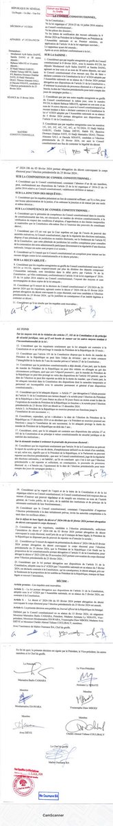 DrNoumory's tweet photo. #CIV225 🇨🇮 , #SEN221 🇸🇳Décision (complète) du conseil constitutionnel de rejet du décret 2024-106 du 03 février reportant les élections présidentielles #Senegal 👇🏽 https://t.co/aNZSuconcK