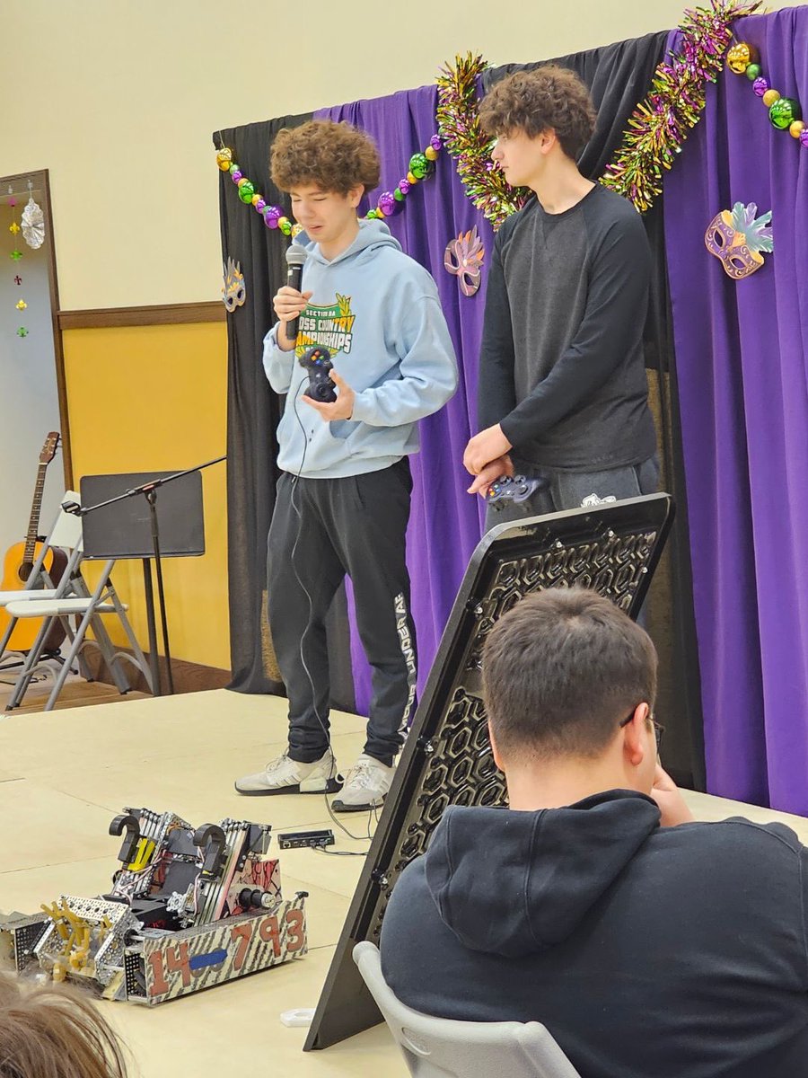 Did some outreach to our local church. We talked about the umpire award and the importance of gracious professionalism. We then showed off our robot and talked about what it could do.