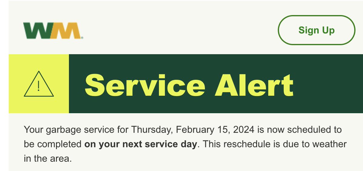 Fred360's tweet photo. @WasteManagement  @WAUTC 
WM - I understand cancelling recycling in Kitsap due to snow, but you should offer refunds.  I have to keep recycling for two more weeks?  I don't have another bin for you to collect "extra" on my "Next Service Day!" https://t.co/PfZ5LPYOjo