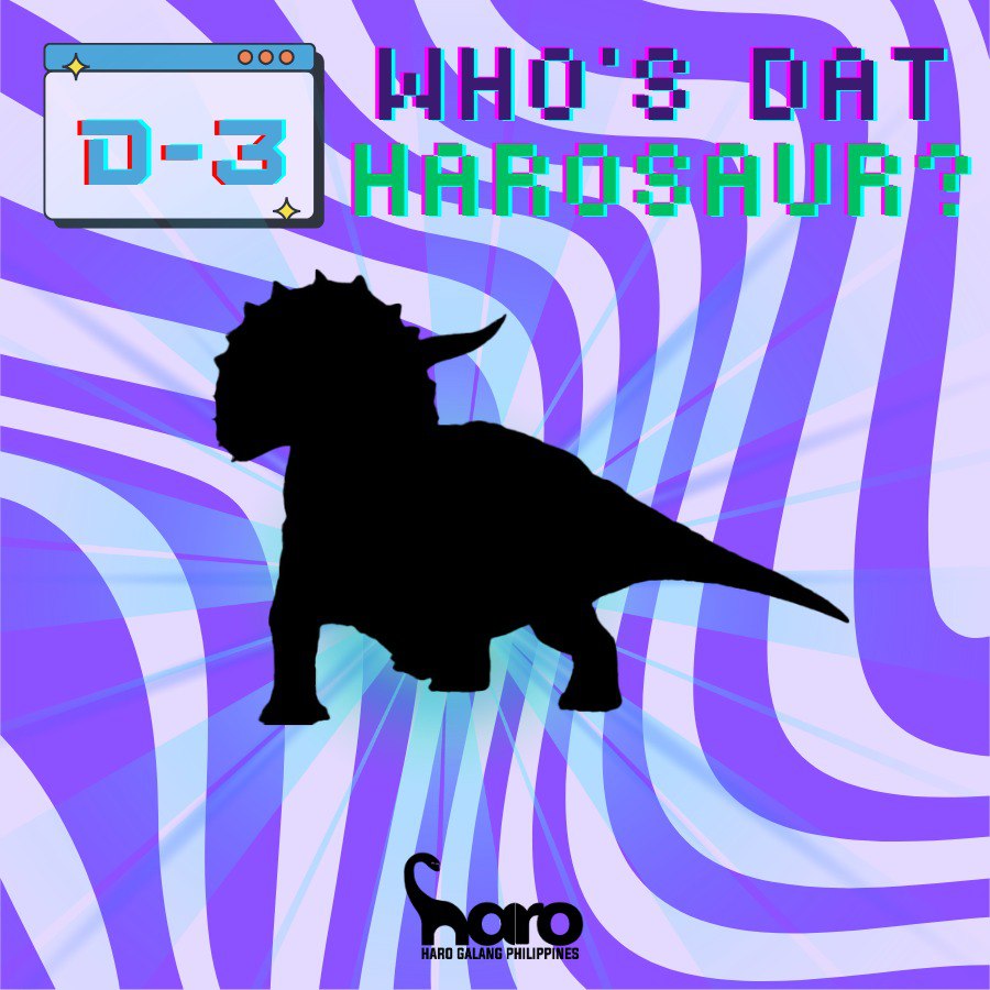 harogalangph's tweet photo. [D-3]

We're still counting down to our #1 cute dinosaur's special day. Today, test your dino knowledge as you take a trip through pre-history and guess the dinosaurs based on their silhouette. Answers will be revealed later. 

#PLUUSHaro #HARBday #HaROARingBirthday https://t.co/y5iDVTzvtj