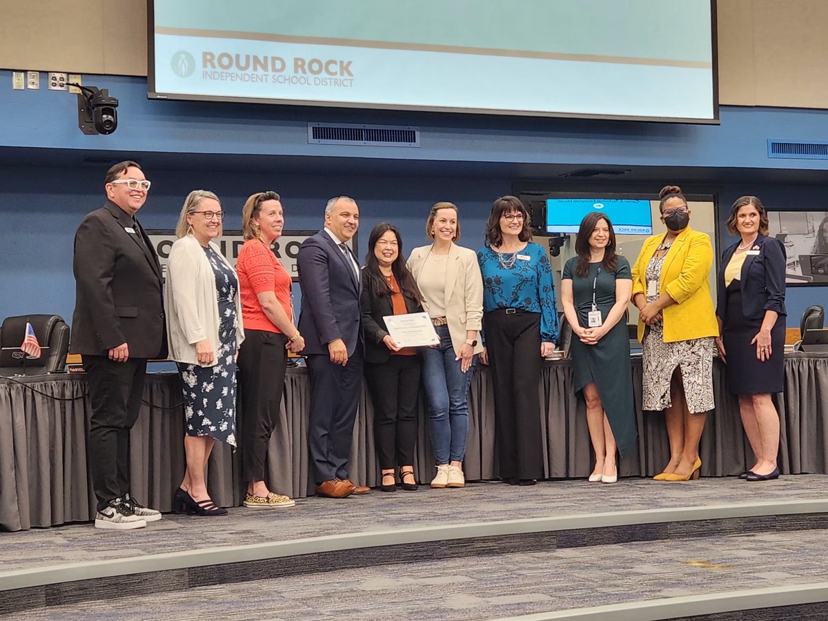 Félicitations to Anne Macharia, TFLA TOY, recognized at the RRISD  Board meeting tonight! We are SO PROUD of you! 👏🏻👏🏻👏🏻 Well-deserved!💐💐💐 <a href="/MadameMacharia/">Anne Pham-Macharia</a> <a href="/WWarriorNation/">Westwood High School</a> <a href="/RoundRockISD/">Round Rock ISD</a>
