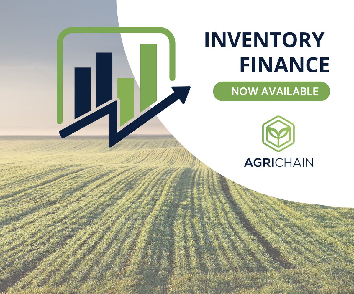 AgriChain's tweet photo. Inventory finance now available with AgriChain!

Click here for more information  https://t.co/sNmFKaLABW

#traderfinance #AgriChainfinance  #InventoryFinance #AgriChain #AgricultureInnovation https://t.co/6Tyh0PU7eI
