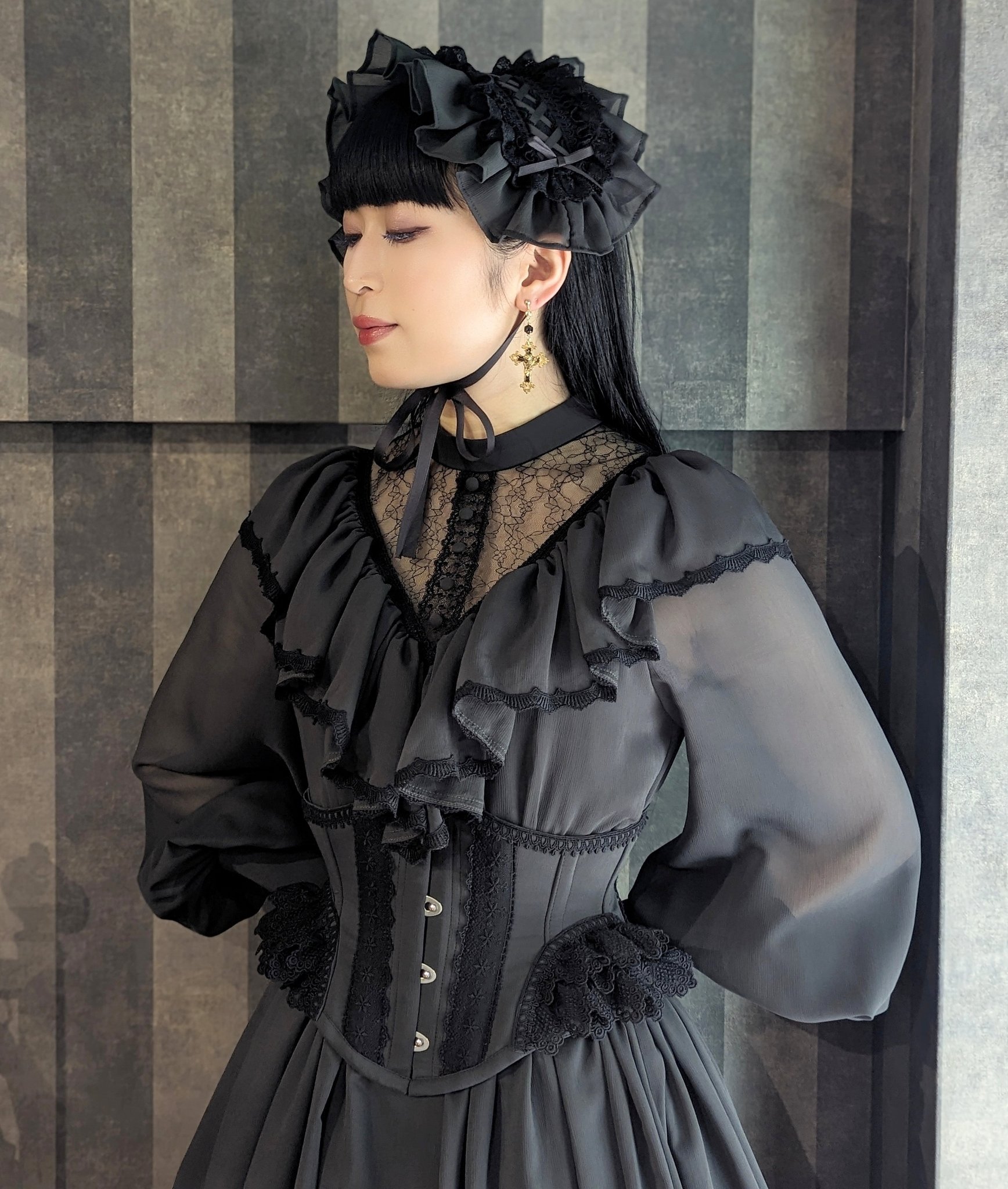 ヴィクトリアンヘッドドレス (オフホワイト） - 【公式
