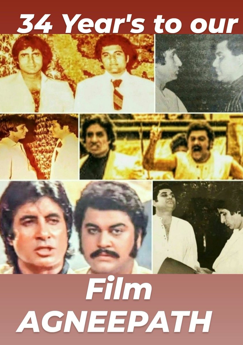 How Time Flies @SrBachchan it's our 34th Birthday to our MasterPiece Film AGNEEPATH