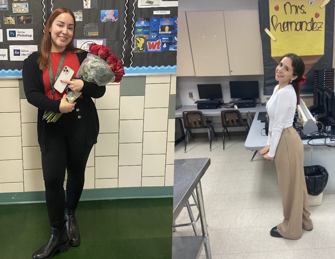 A little late Happy Valentine's Day to our amazing teachers Ms Guzman and Mrs Hernández we love you❤️🌹🫶🏻