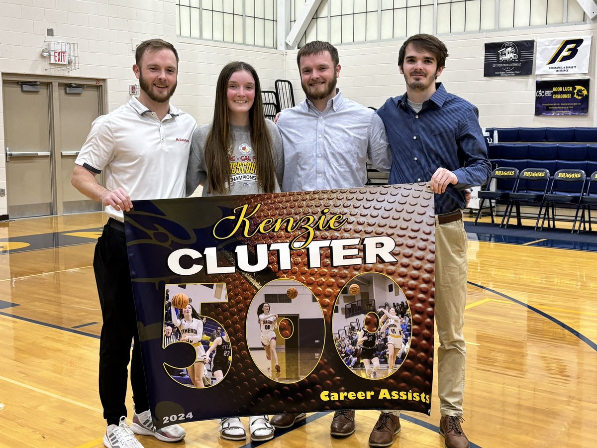 cbclutter's tweet photo. Congratulations KENZIE CLUTTER on surpassing the 500 ASSIST MARK during the Lady Dragon 11 point victory over Parkersburg South tonight. https://t.co/vumhVii29h
