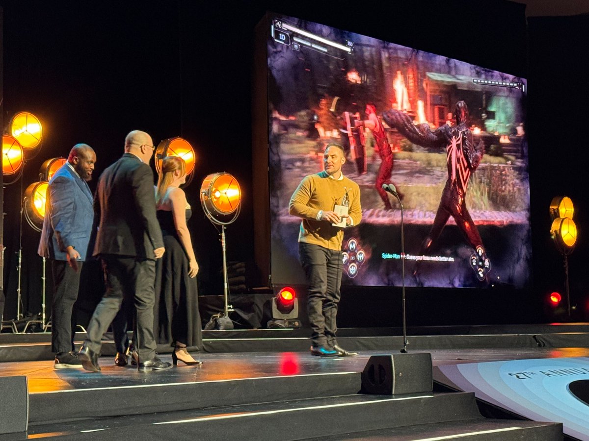 insomniacgames's tweet image. Marvel's Spider-Man 2 wins Action Game of the Year at the #DICEAwards! 🎉