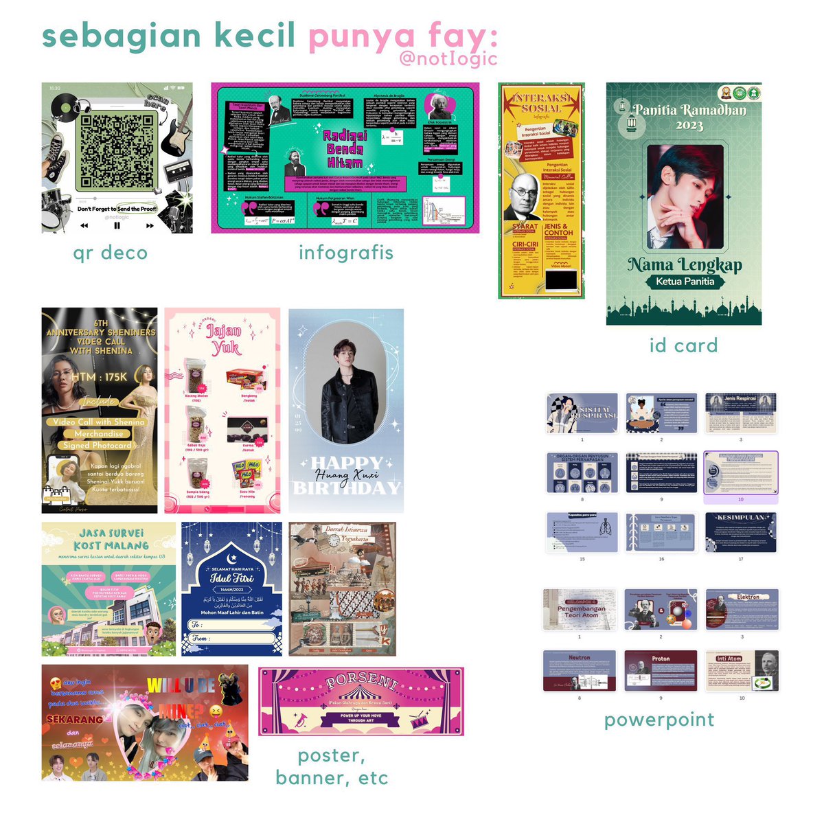 notIogic's tweet photo. open joki jasa design poster, ppt, infografis, feeds ig, mindmap, banner wisuda, dan lainnya! 

･✧ harga murah! ⭐️⭐️⭐️⭐️⭐️
･✧ free revisi sampai puas.
･✧ pengerjaan menggunakan ps dan canva pro. 

for more catalog or info: 
☎️ https://t.co/oa6ClYkRT4 ·˚˚·。♡

#zonauang https://t.co/DVtWzKbEDm