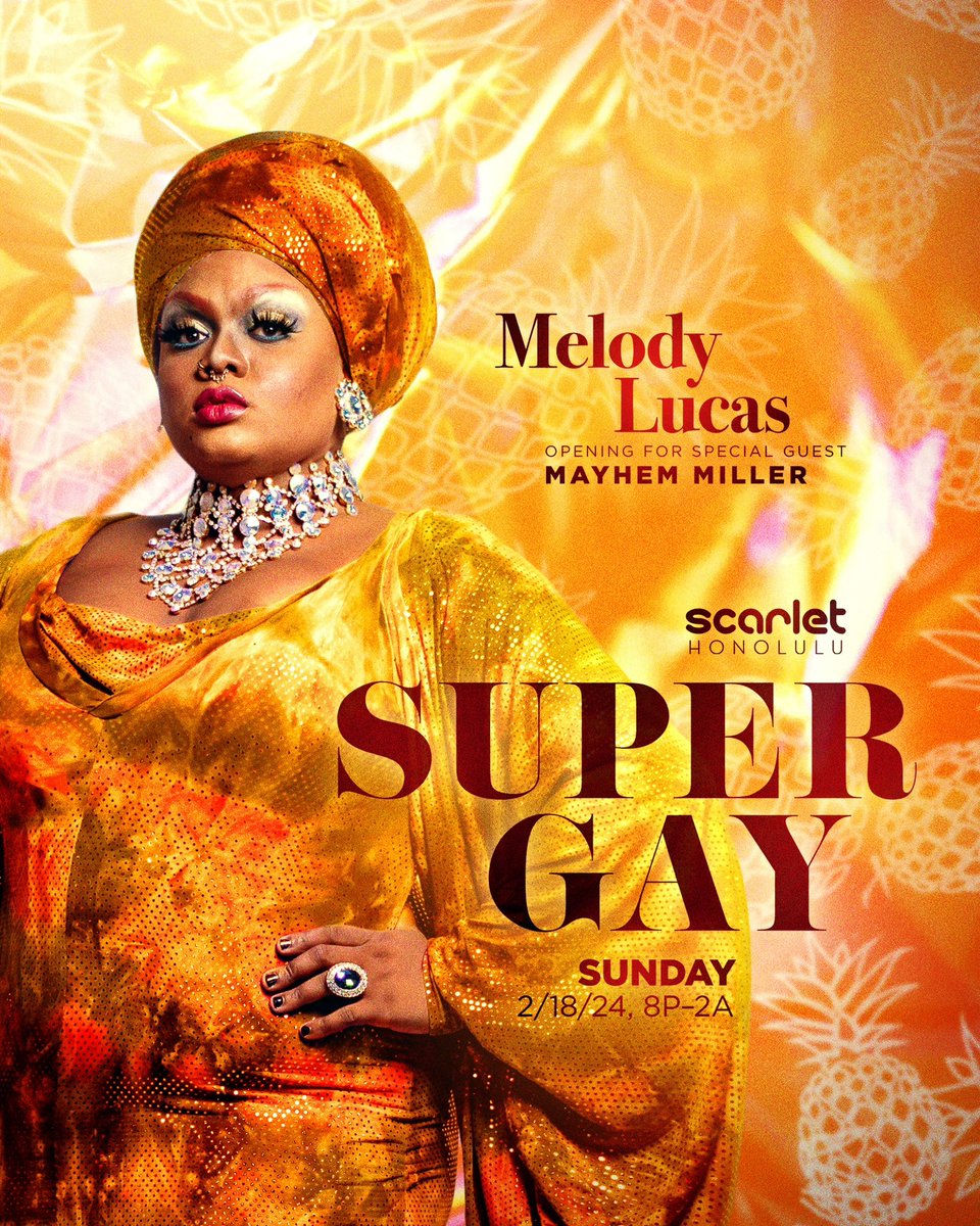TheLucasBrandX's tweet photo. This Sunday! It’s a holiday weekend. Meet me at @ScarletHNL with The Queen @TheOnlyMayhem. https://t.co/hWtpP647zL