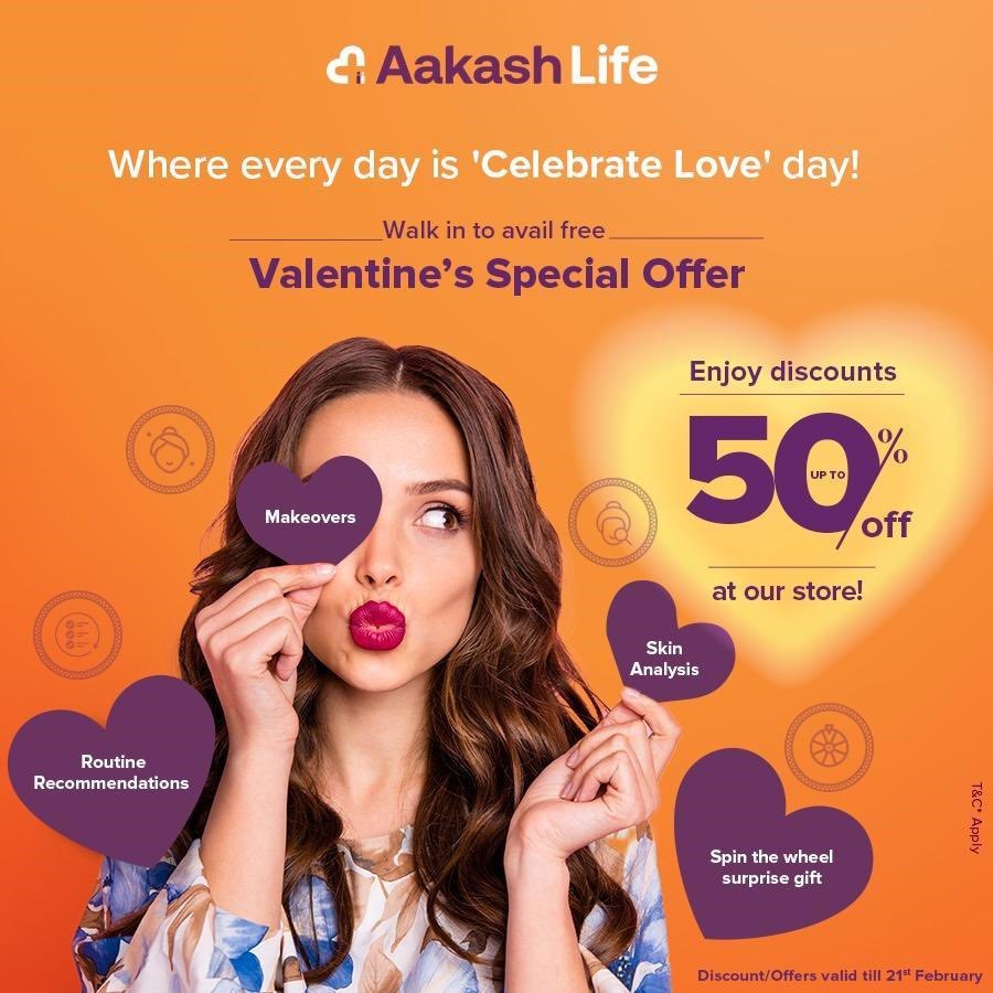 aakash_life's tweet photo. Love is still in the air at Aakash Life. Get exclusive Valentine’s Special offers at the store and celebrate with us. Visit our store in Rajouri Garden today!
#aakashlife #WorldOfWellness #vday #valentine #woman #beauty #pharma #fragrance #health #happiness #expertadvice #care https://t.co/7bjrZZkmFy