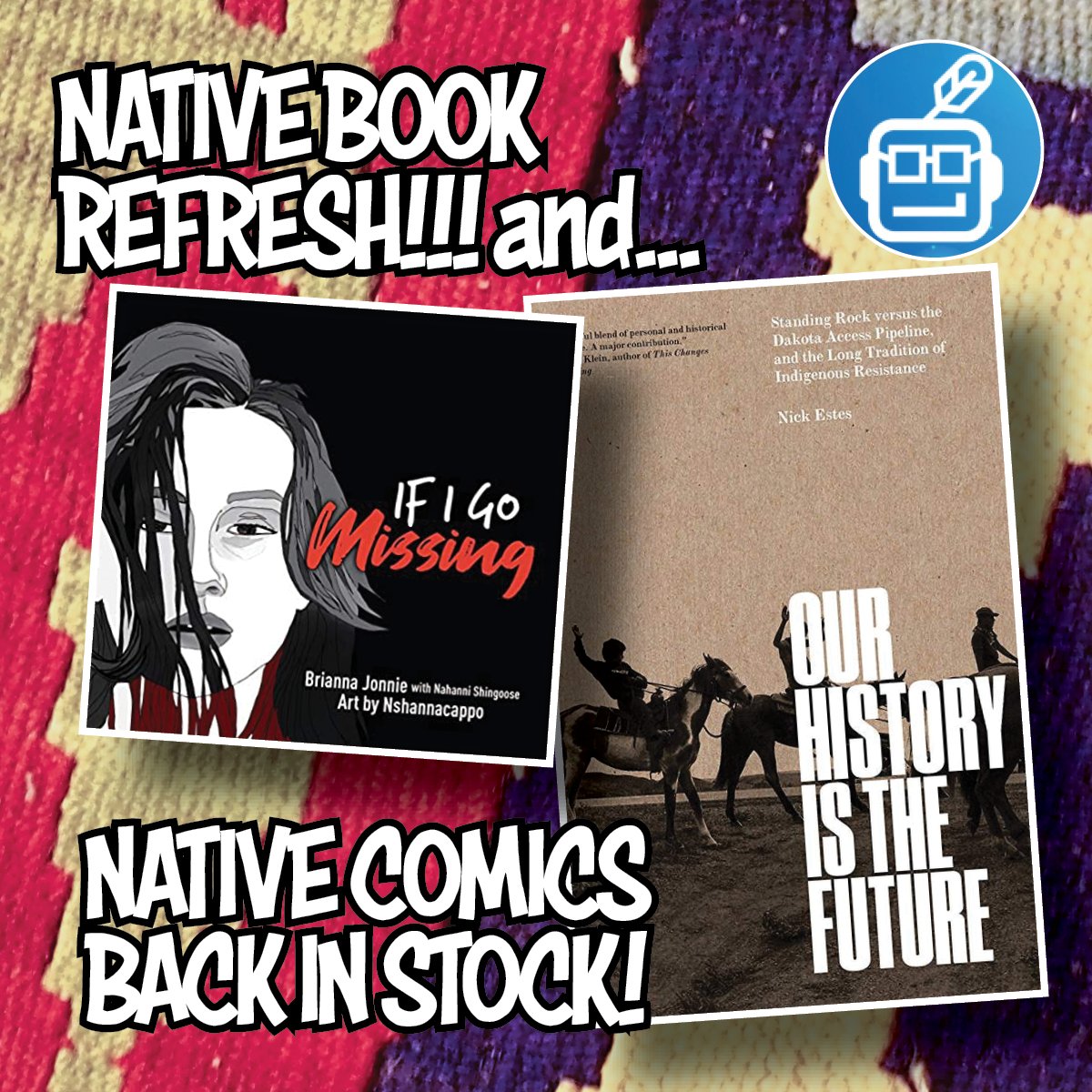 ATCGBooksComics's tweet image. The shortest month is almost over. So are our sales! Don't miss out!

🤖 NATIVE BOOK REFRESH, 70% OFF select #NativeBooks until Feb. 29! 🤖 atcgbooksandcomics.com/collections/fe…

🤖 #NATIVECOMICS ARE BACK IN STOCK! Great new titles available now as well as old faves! 🤖 atcgbooksandcomics.com/collections/na…