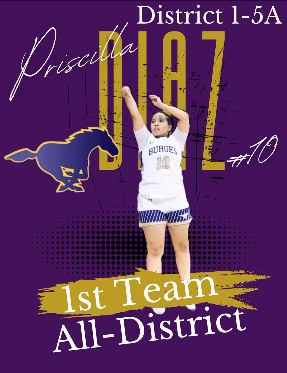 Congratulations to Priscilla Diaz for being selected 1st Team All District! We are proud of you and can’t wait to see what you do at the next level! #IOB #JustGettingStarted #ItStartsWithUs @ELPASO_ISD @EPISDathletics @TXHSGBB @Fchavezeptimes @EPSports915 @Burges_Mustangs