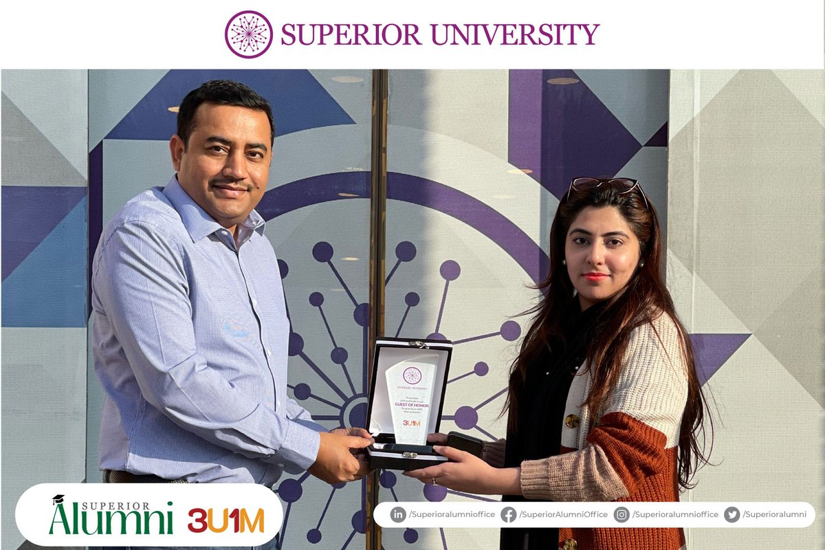 superioralumni's tweet photo. During the Distinguished Alumni Speaker Series, Mian Khurram Hussain, CEO of Stanza Designer, shared insights with the students on the topic of “Entrepreneurship”. He emphasized resilience, mentorship, and networking, drawing from his own entrepreneurial journey. https://t.co/cwkP4JwALo