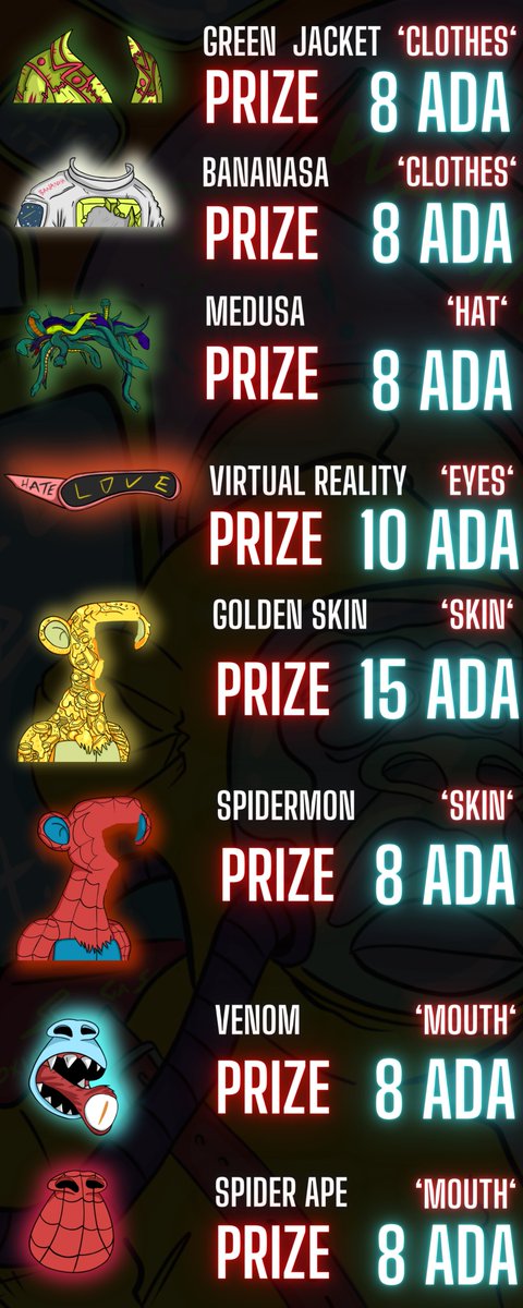 💥MINT EVENT ACTIVE! 💥

⭐️If you find one of these items, come to the discord channel and claim your reward. 

CLICK HAR R R R RD! jpg.store/collection/mut…

Now it's more pleasant. 

🔥G O O D  L U C K🔥 

⚠️And the prize-winning NFT still hasn't been found. 1500 ADA await its