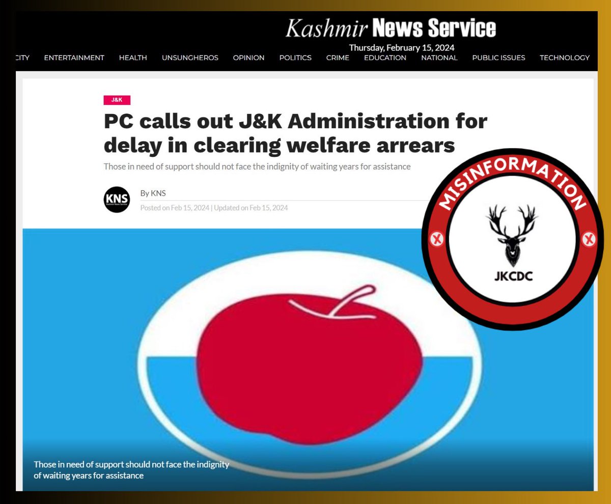 JKCDC_'s tweet photo. Thread 🧵, in response to misleading press release issued by @JKPC_ with multiple false claims regarding social welfare schemes in Jammu and Kashmir
Here is point-wise rebuttal with facts and figures ⬇️
1/n https://t.co/ppWS30cTov