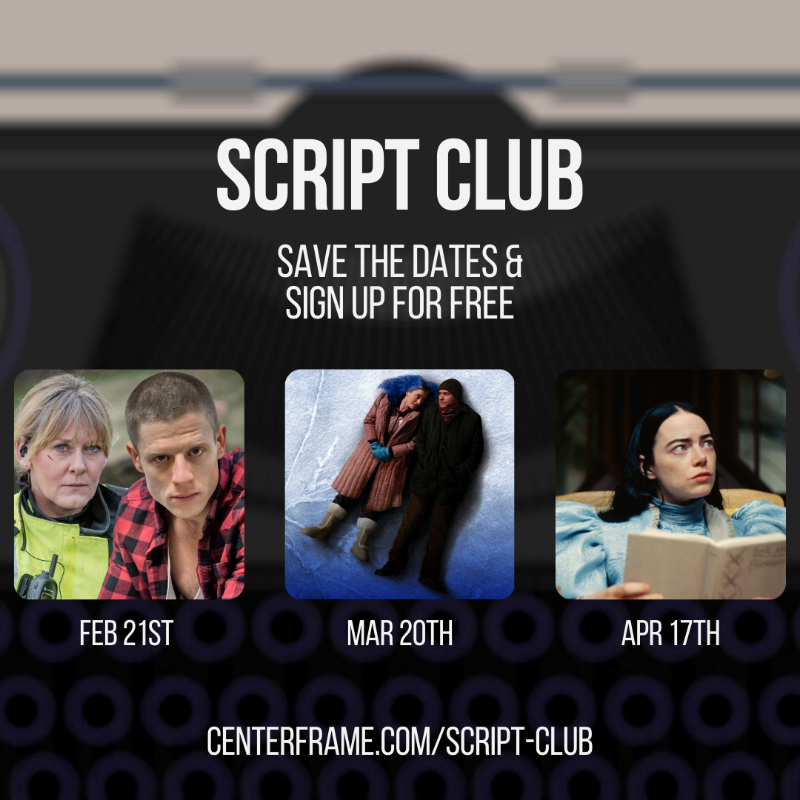 CenterframeClub's tweet photo. 🎥 Dive into screenwriting at Script Club by CenterFrame!
Explore produced screenplays monthly, dissecting memorable lines & character arcs. Join our FREE online meetings to learn, share, and grow together. Don't miss out, sign up now! 📝
#ScriptClub #ScreenwritingCommunity