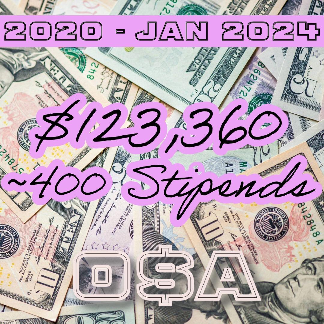 🎀 as of Jan 2024 O$A has distributed $123,360 to s*x workers in Rhode Island, that’s 400+ stipends 🎀