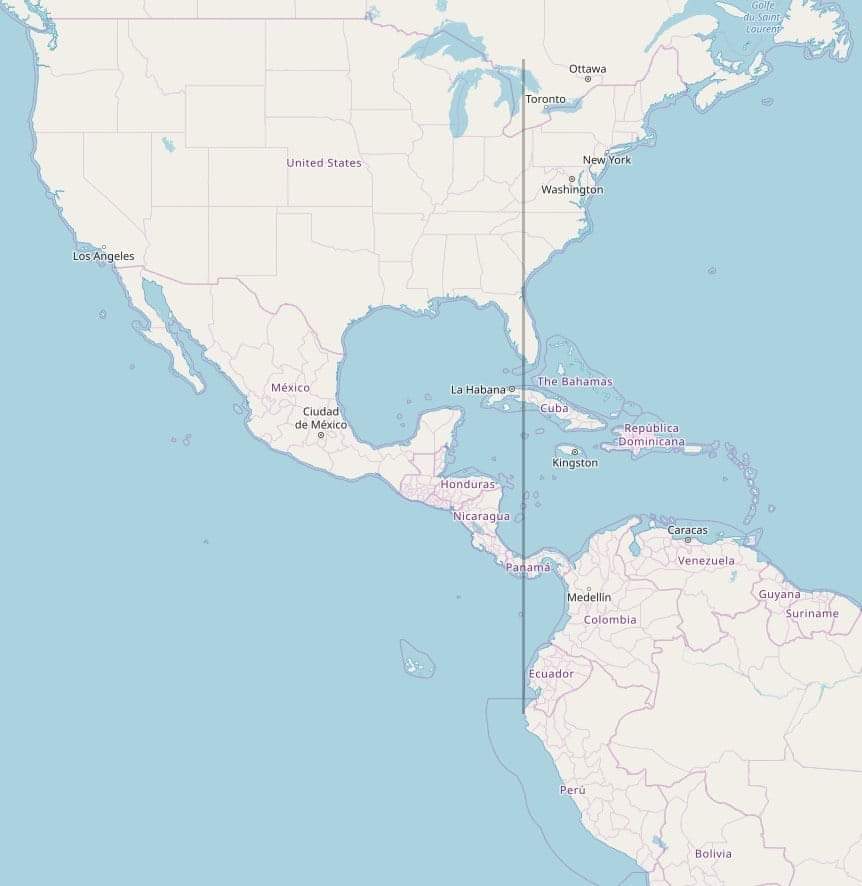The entirety of continental South America lies east of Michigan
#continente #southamerica #michigan #map