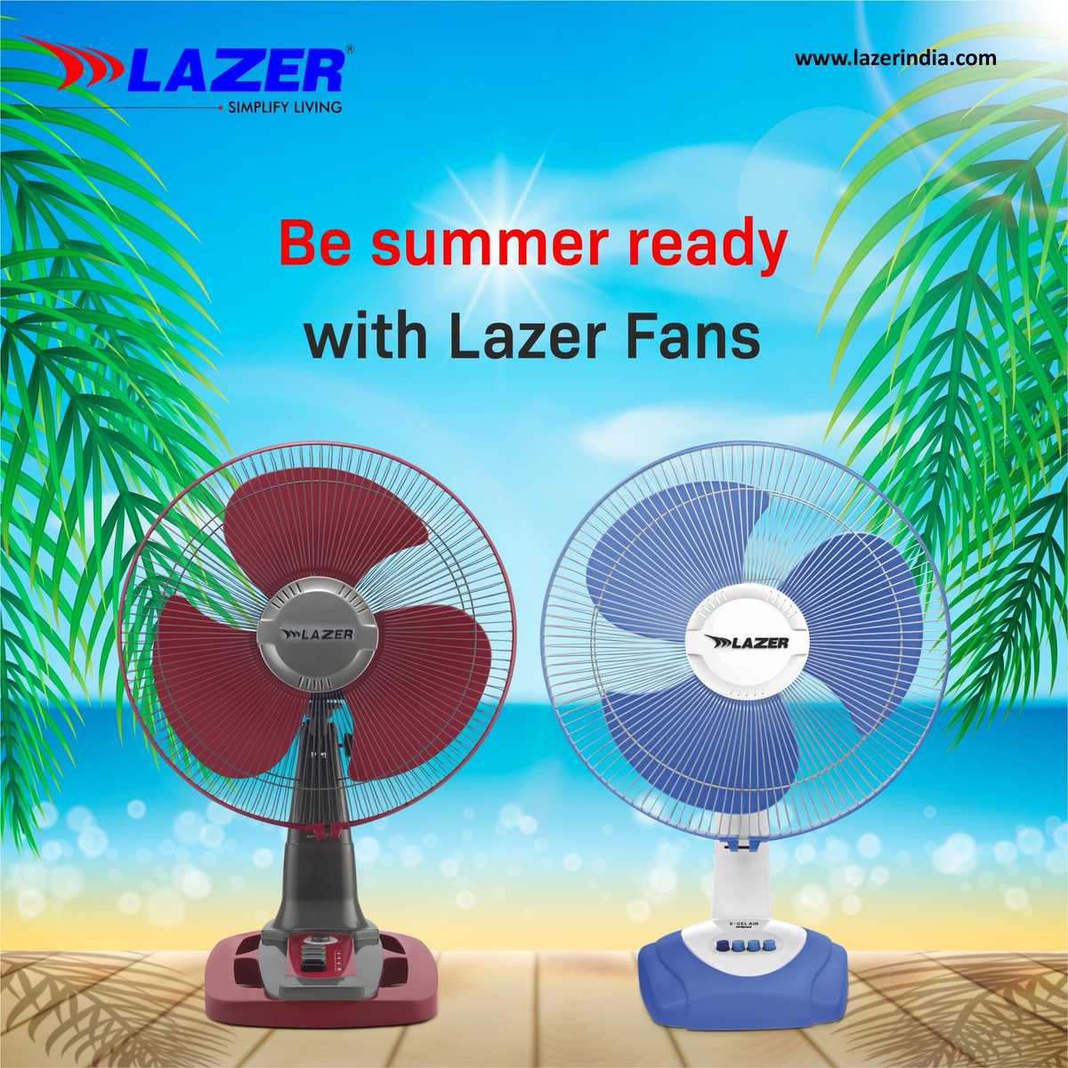 lazer_india's tweet image. Garmiyan aane vali hai, Fans tyar rahein ☀️ ✅

#lazerindia #lazerfans #tablefans #summer  #homeappliances #lazer