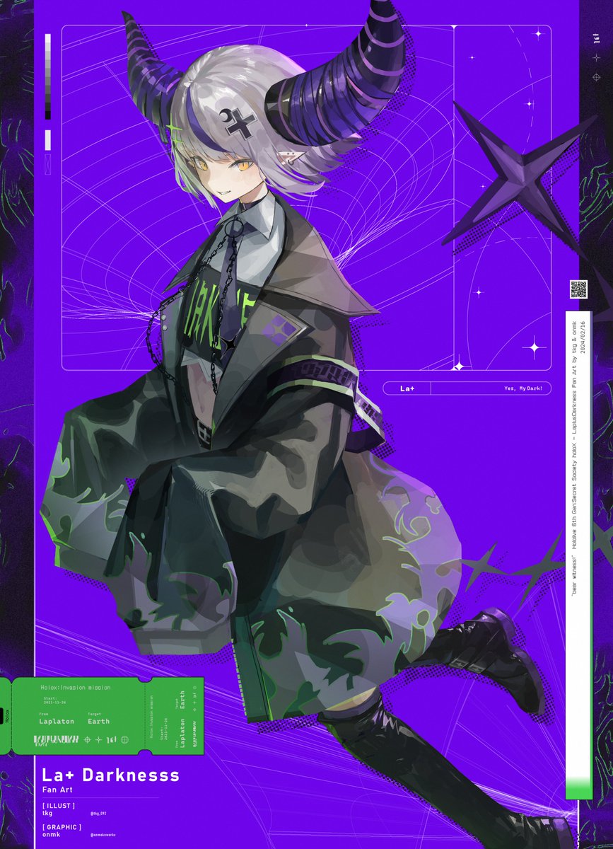 tkg_092's tweet photo. #laplus_artdesu 

[Illust] : @tkg_092
[Graphic] : @onmokoworks https://t.co/VVo7ovrBxE