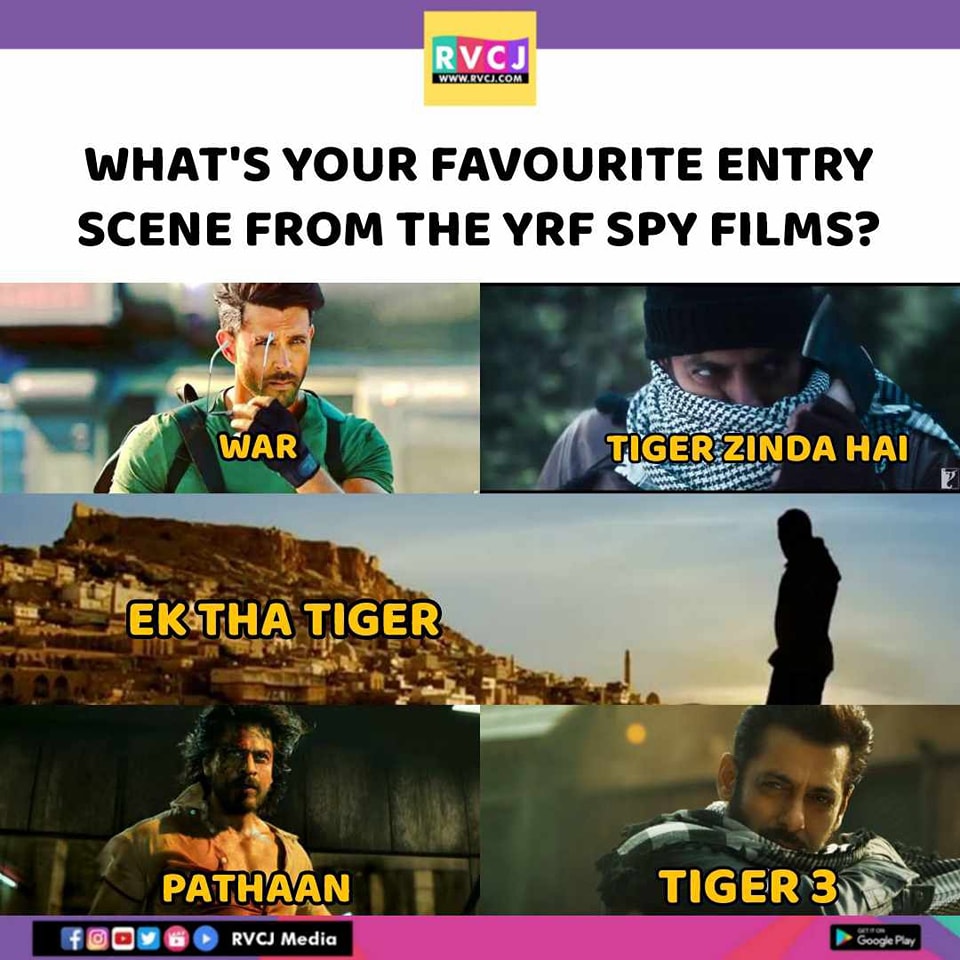 Favourite Entry

#warmovie #tigerzindahai #ekthatiger #pathaan #tiger3 #salmankhan #shahrukhkhan #hrithikroshan @iamsrk @BeingSalmanKhan @iHrithik