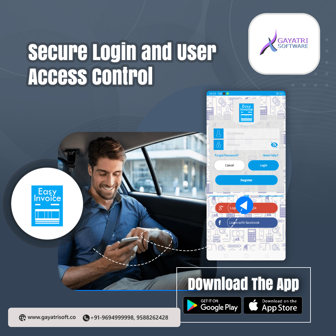 Keep your business data safe with Easy Invoice Pro! Our secure login and user access control features ensure that only authorized personnel can access sensitive information. #easyinvoiceproapp #EasyInvoicePro #invoicemakerapp #invoicequotationmanager #InvoicingMadeEasy