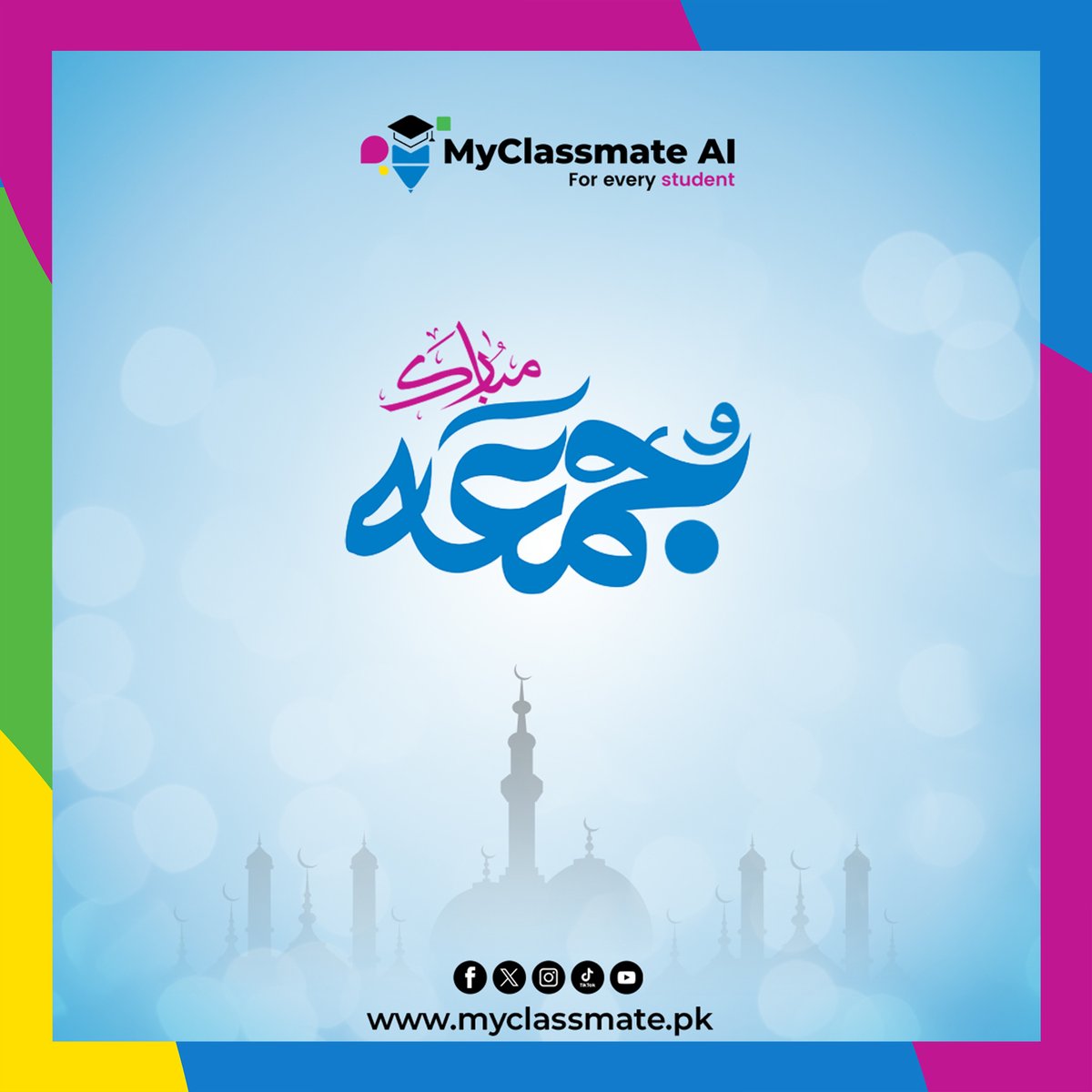 myclassmatelms's tweet photo. Jummah Mubarak, Stay Blessed! https://t.co/EOl5Shy40g