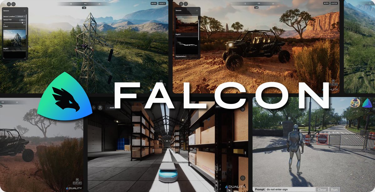 dualityai's tweet photo. The newest version of Falcon has launched! —Delivering the most capable, accurate, and accessible #digitaltwin #simulation platform to date. 

Read the blog: https://t.co/kBflqEXpJG https://t.co/93TvGeM2NV