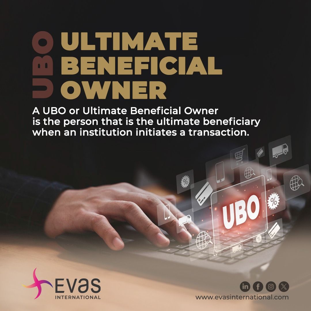 EvasInternatinl's tweet photo. The Ultimate Beneficial Owner (UBO)
Procedures are the key element to combating money laundering and financing of terrorism. The Beneficial Owner is an individual who owns 25% or more shares or has absolute control in a UAE entity.

#UBO #UltimateBenificiaryOwner #UAEBusiness https://t.co/6Gm1B6zLGk