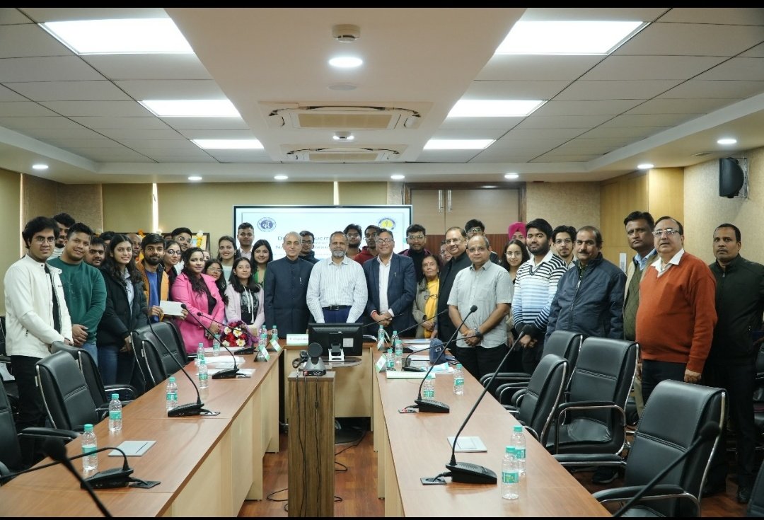 #National_Productivity_Week
Delhi Productivity Council organised a video making contest for the college students on the topic - 'Application of AI in Construction.'
First ten contestants were awarded by the DG <a href="/NPC_INDIA_GOV/">NPC INDIA</a>
S.Gopalkrishnan as the chief guest.
<a href="/DPIITGoI/">DPIIT India</a> <a href="/CimGOI/">Minister of Commerce and Industry</a>