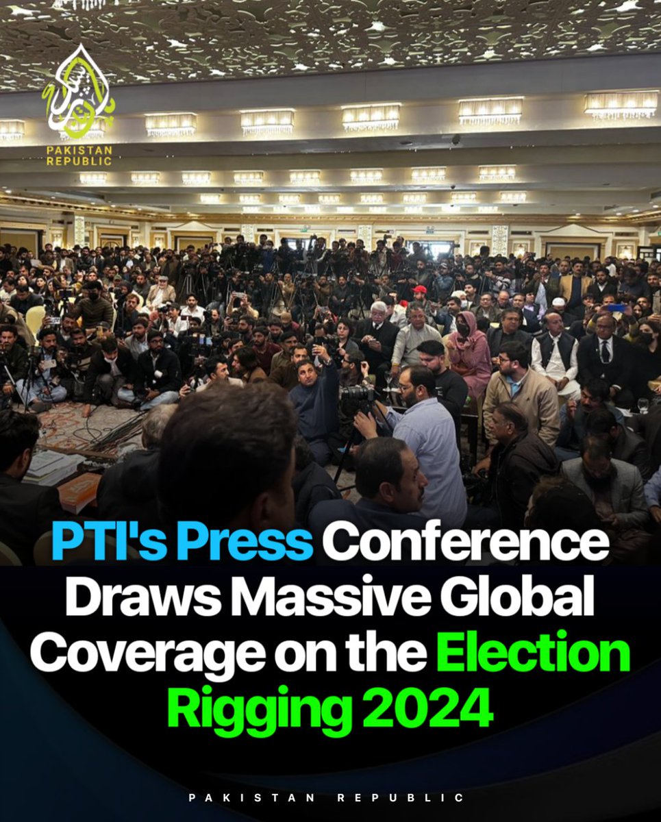 From BBC to CNN, a massive number of national and international media are covering PTI's press conference on rigged elections 2024 at Islamabad's Marriott hotel. #pakistanrepublic #PTIPressConference #ImranKhan