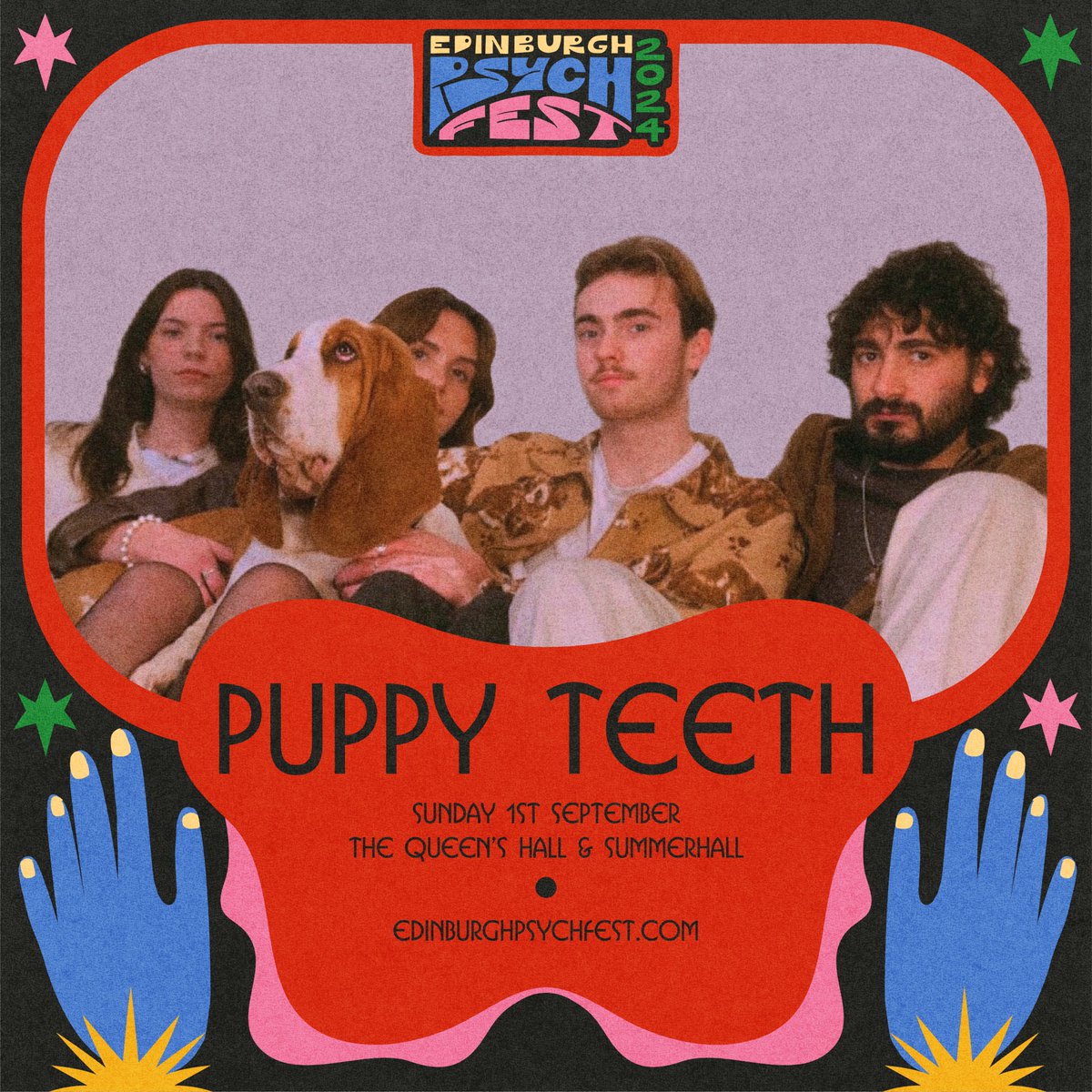 Delighted to have Edinburgh's own @PuppyTeethBand on the bill for EPF2024! edinburghpsychfest.com for tickets.