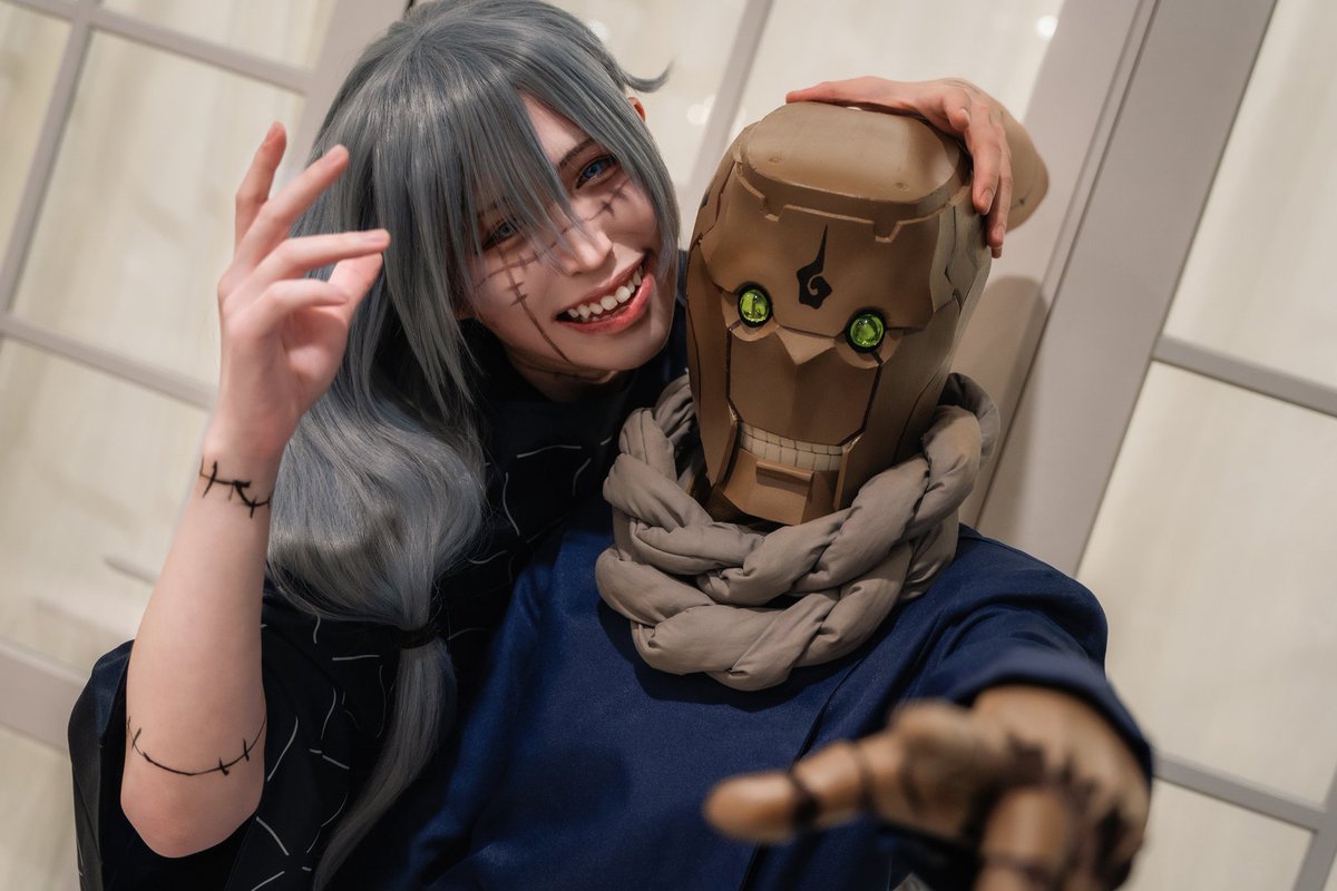 ama_yudoufu's tweet photo. Cosplay / 呪

真人 ＆ メカ丸 https://t.co/zlASCjm2ED