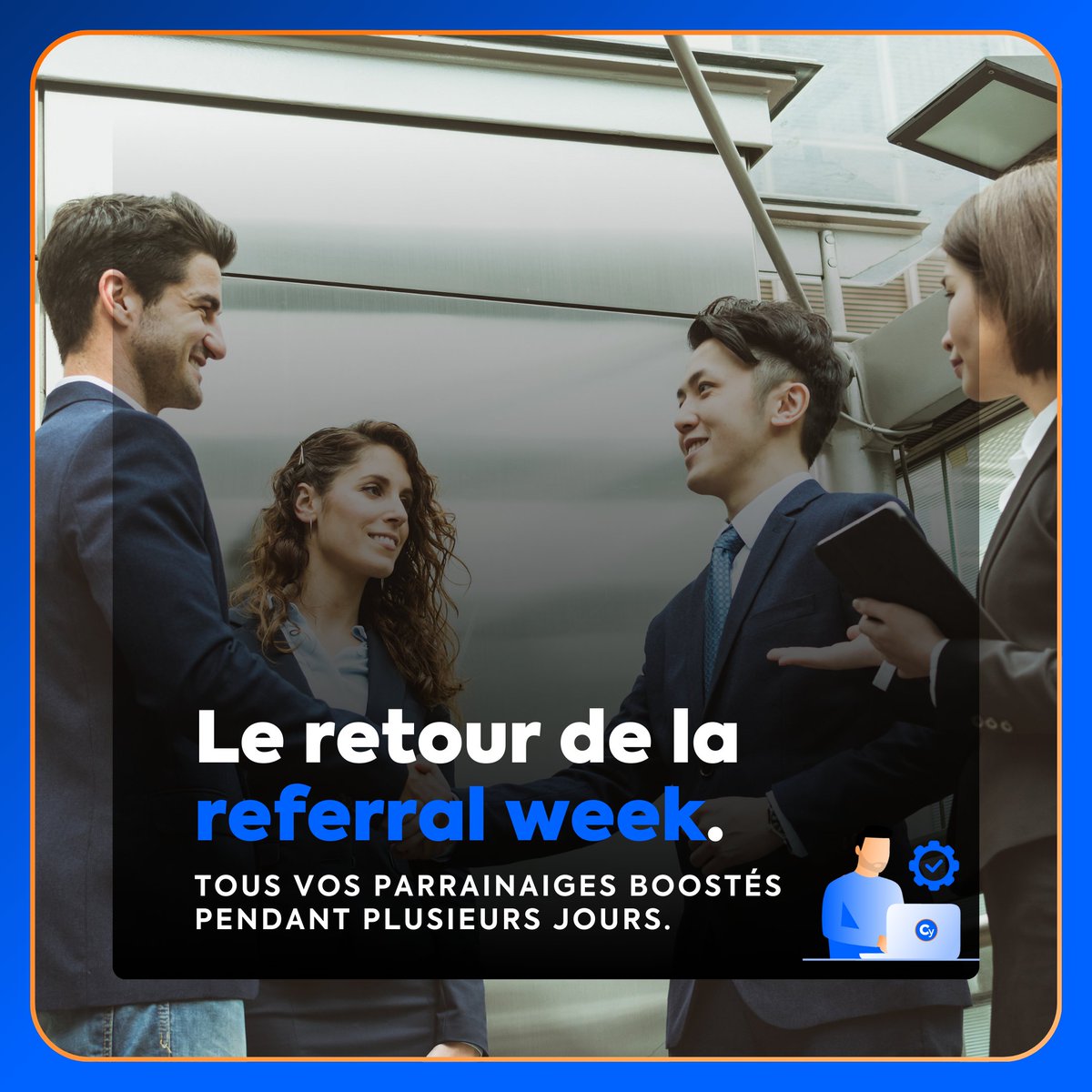 coinstancy's tweet photo. Top départ ! 🔥

La première referral week de 2024 est désormais lancée et durera jusqu’au Dimanche 25 Février à 12h (heure de Paris) !
Le montant est de 500 COTO par parrainage validé pour le parrain et le filleul (au lieu de 200 COTO actuellement) 🥂

Vous trouverez votre lien de parrainage en suivant ce lien : https://t.co/LrkJh2YmxK