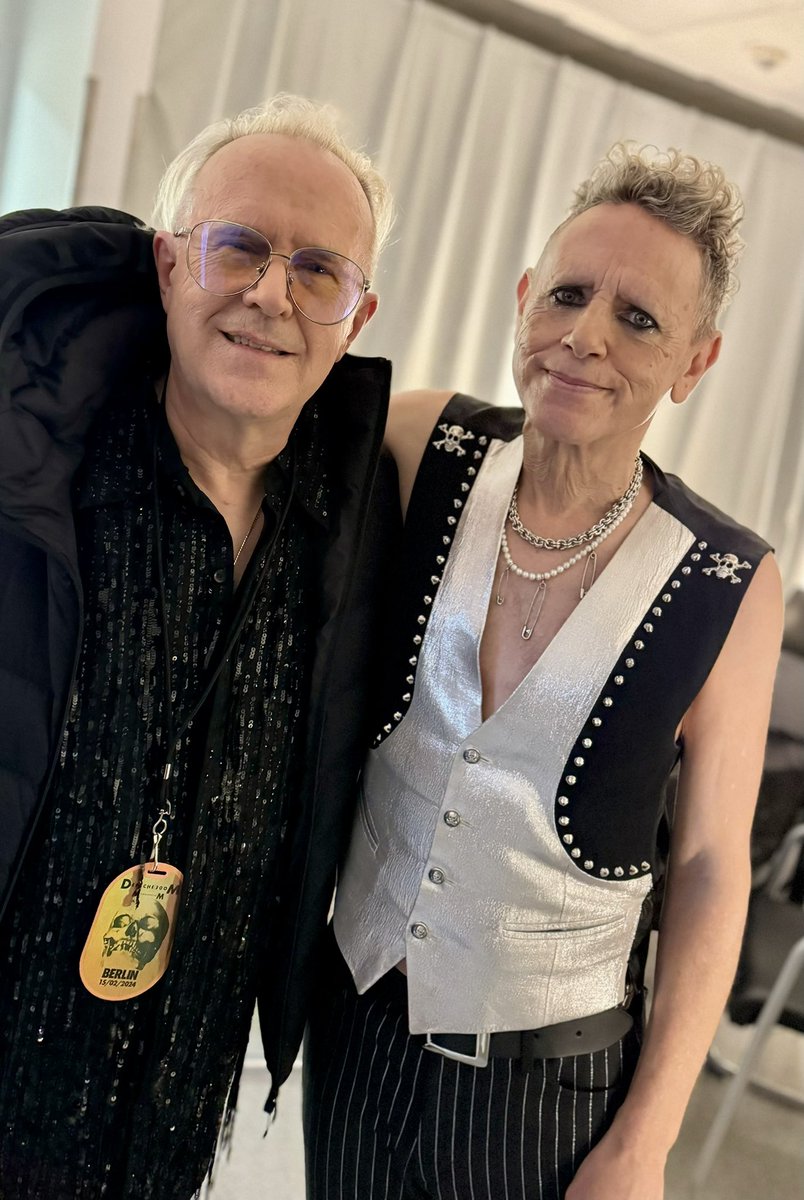 Wonderful to catch up with the amazing Martin Gore @depechemode here in Berlin. The show was outstanding and included a moving tribute to Andy Fletcher.