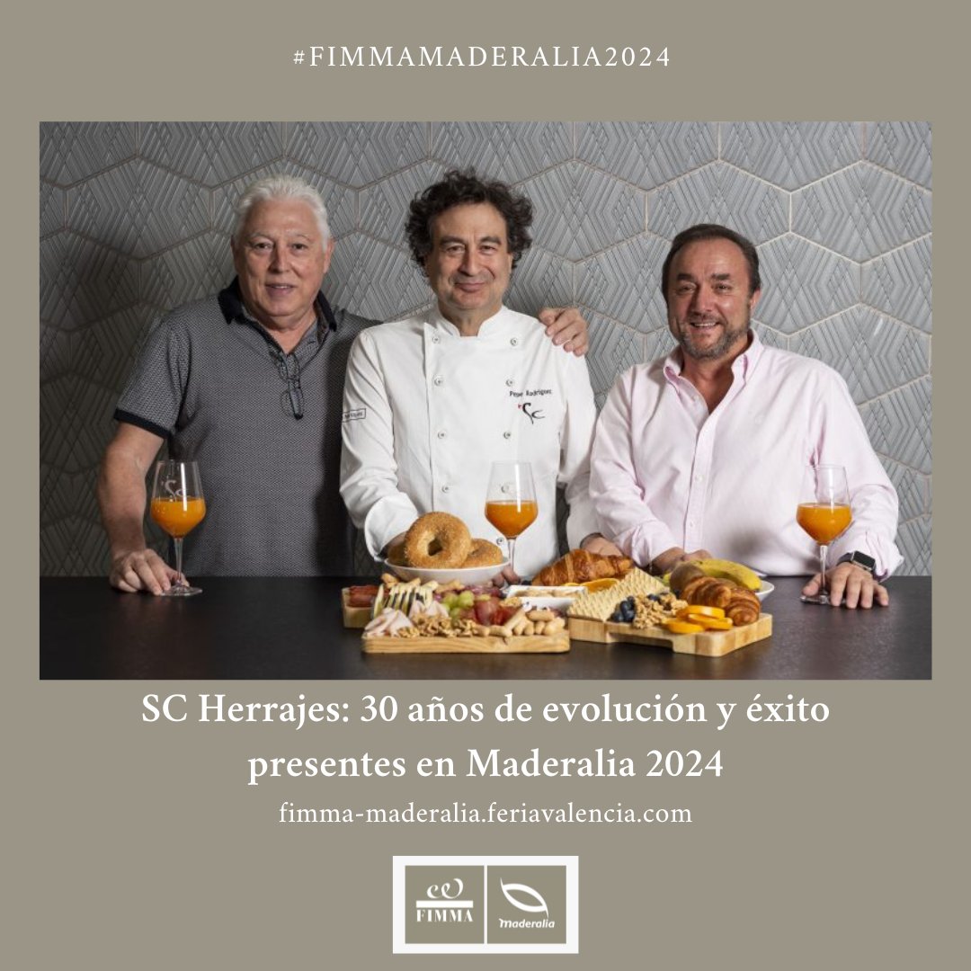 FIMMA_MADERALIA's tweet photo. SC Herrajes: 30 años de evolución y éxito presentes en Maderalia 2024

Este año, su participación cobra un significado muy especial ya que celebran su 30 aniversario desde que abrieron sus puertas por primera vez.

👉 https://t.co/fTDchgoqWt

#fimmamaderalia2024 https://t.co/F9S1EeaOEG
