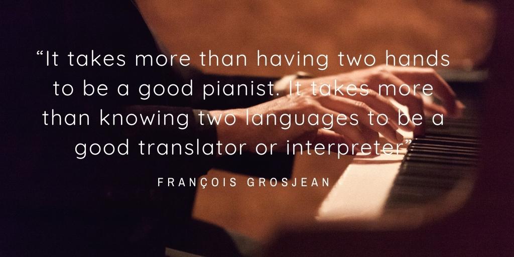 Knowing two languages doesn’t make you a translator any more than having ten fingers makes you a pianist.
 
Cultural knowledge, excellent writing and subject expertise are just some of the skills that set a translator apart.
 
 #translator #translation #itd2023 #translationPR