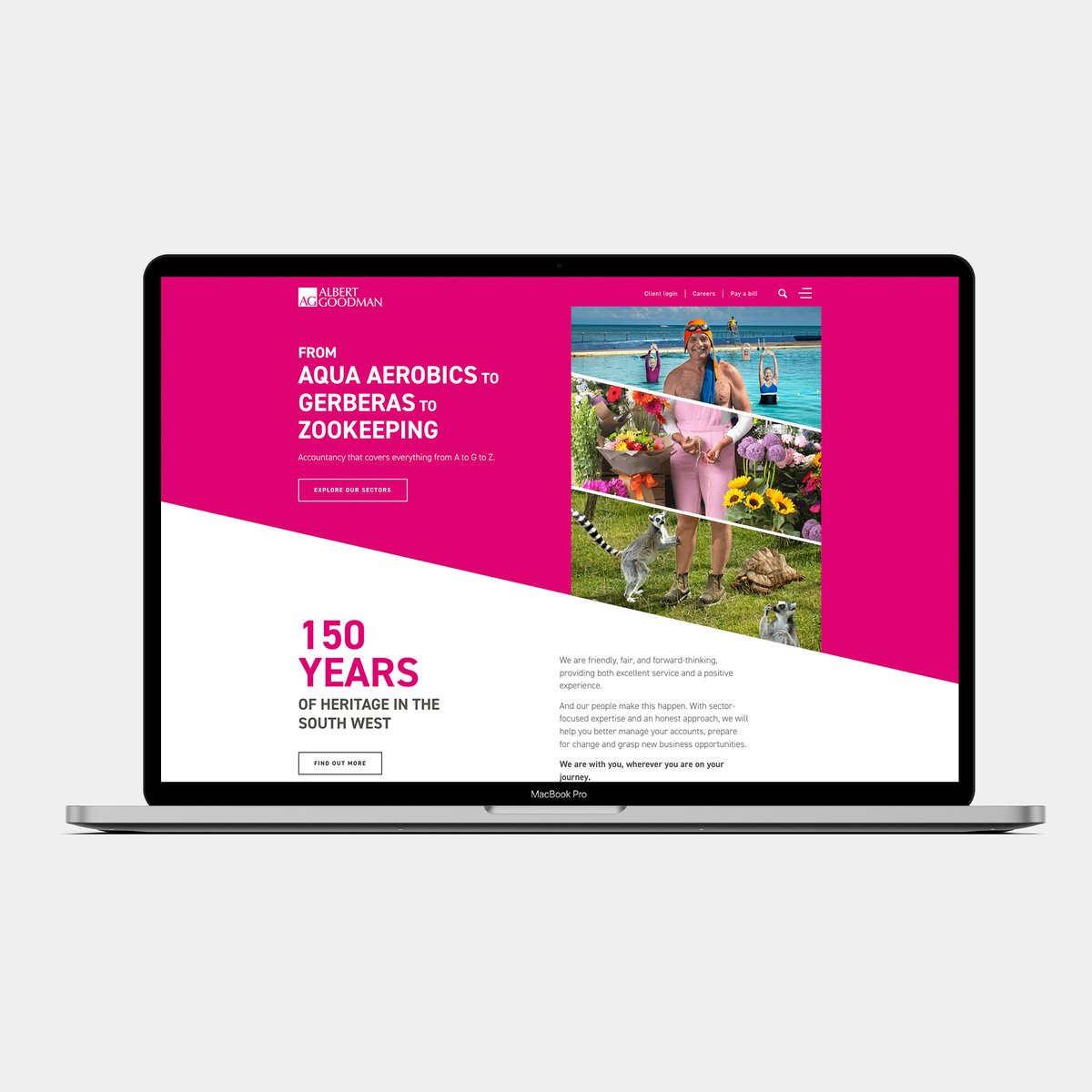 wearefathom's tweet photo. This 'A to G to Z' creative for leading  Chartered Accountants, Albert Goodman, is a campaign highlighting their extensive expertise and diverse customer base. https://t.co/WIlCJTMMhW