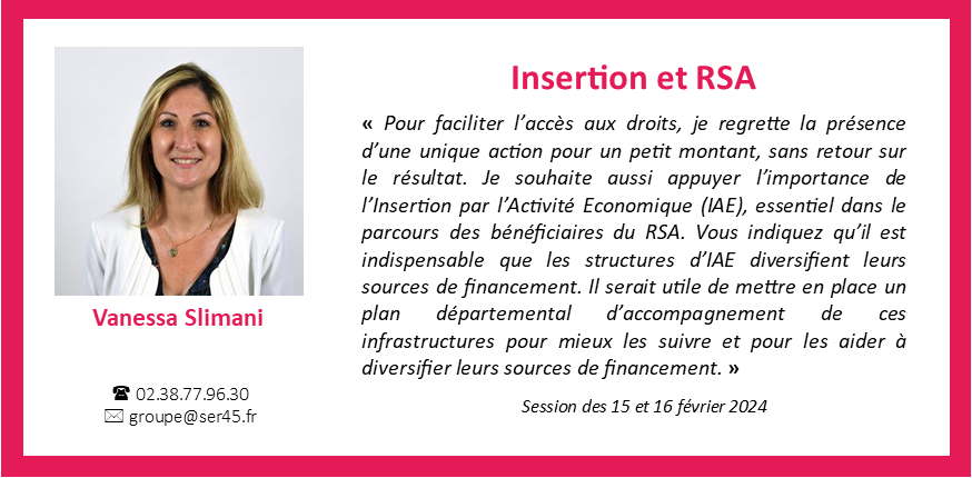 groupeser45's tweet photo. Vanessa Slimani regrette l'absence d'engagement départemental sur la lutte contre le non-recours aux droits, et souligne le rôle essentiel des structures d'Insertion par l'Activité Economique. https://t.co/7ale0ndTZZ