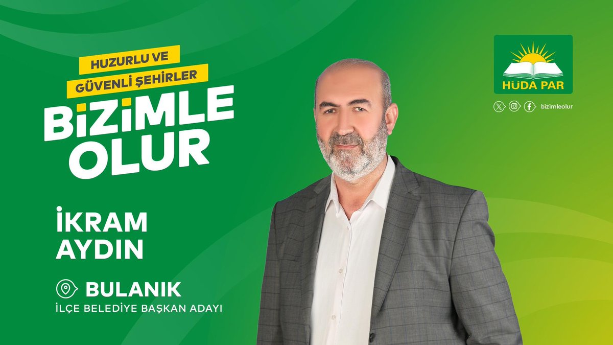 HudaParMus's tweet photo. Bulanık İlçe Belediye Başkan Adayımız İkram Aydın oldu. 
Hayırlı olsun.
#BizimleOlur
#BuSeferHÜDAPAR https://t.co/R3X7oYnXZQ